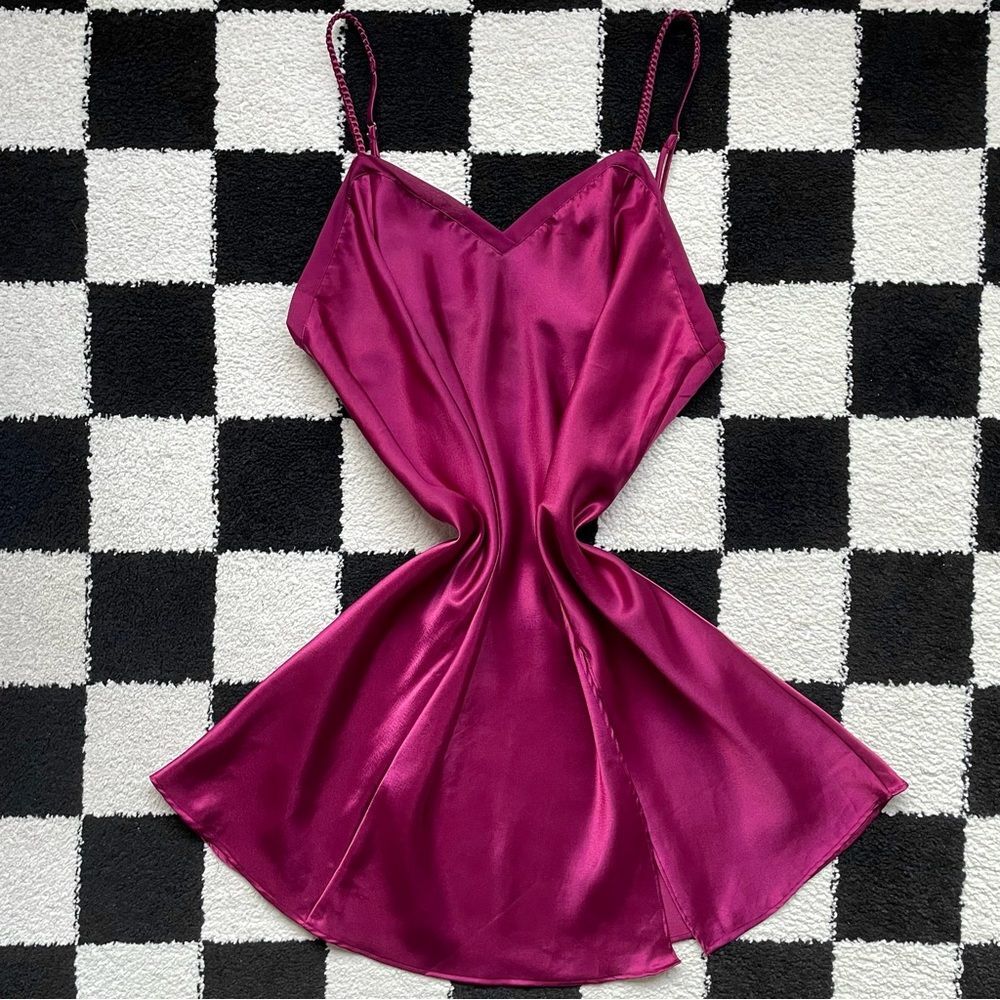 80s Victoria’s Secret Plum Satin Slip